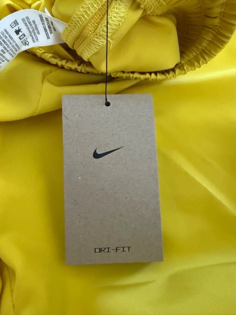Nike Yellow Dri-FIT Athletic Shorts with Swoosh Tag XL